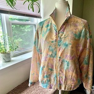 Vintage silk bomber jacket